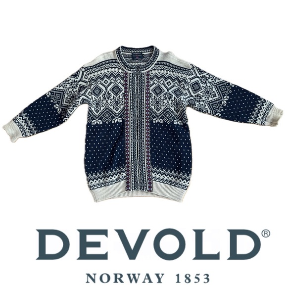 Devold Other - 🇳🇴VTG Traditional Norwegian Cardigan Sweater—Devold by Olmes Carretti | Men’s M